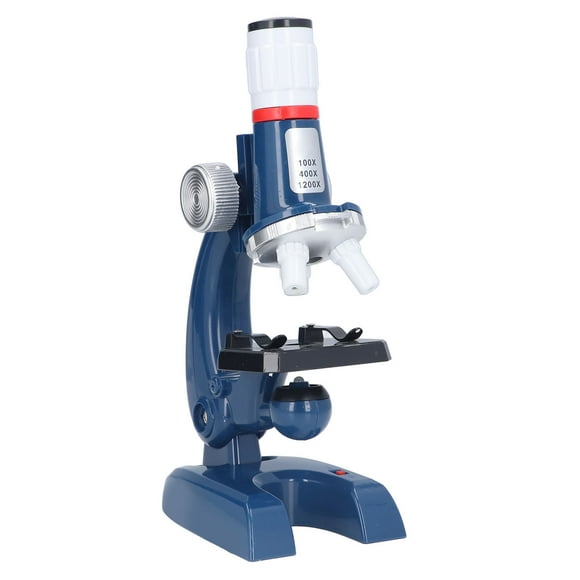 Kids Microscope, ABS Plastic Microscope Toy Educational Toy High Definition with Sample Slide for Observation for 8 Years Old+ Child