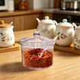 thumbnail image 5 of Shatterproof Acrylic Sugar Bowl with Lid and Spoon, Airtight Transparent Seasoning Jar, Refillable Condiment Container for Dining Table Restaurant Spice Storage, 5 of 7