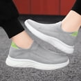 thumbnail image 5 of HTHLVMD Men's Knit Mesh Slip-Ons, No-Lace Comfort Sneakers, Lightweight Walking Shoes, Women's Walking Shoes Slip On Sneakers Comfort Lightweight Non Slip Workout Gym Nurse Shoes, Gray 7, 5 of 8