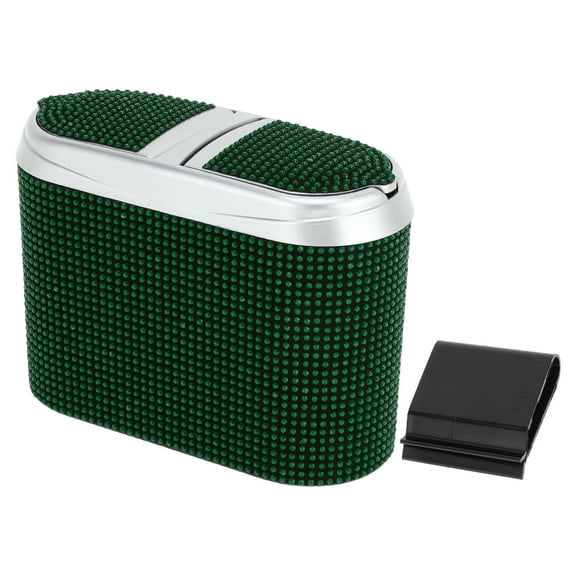 Unique Bargains Car Trash Can Portable Car Door Trash Bin Green 1 Pc 6.3" Length 2.8" Width 4.7" Height Plastic