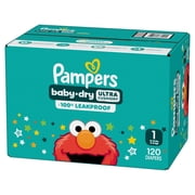 Pampers Baby Dry Diapers Size 1, 120 Count (Select for More Options)