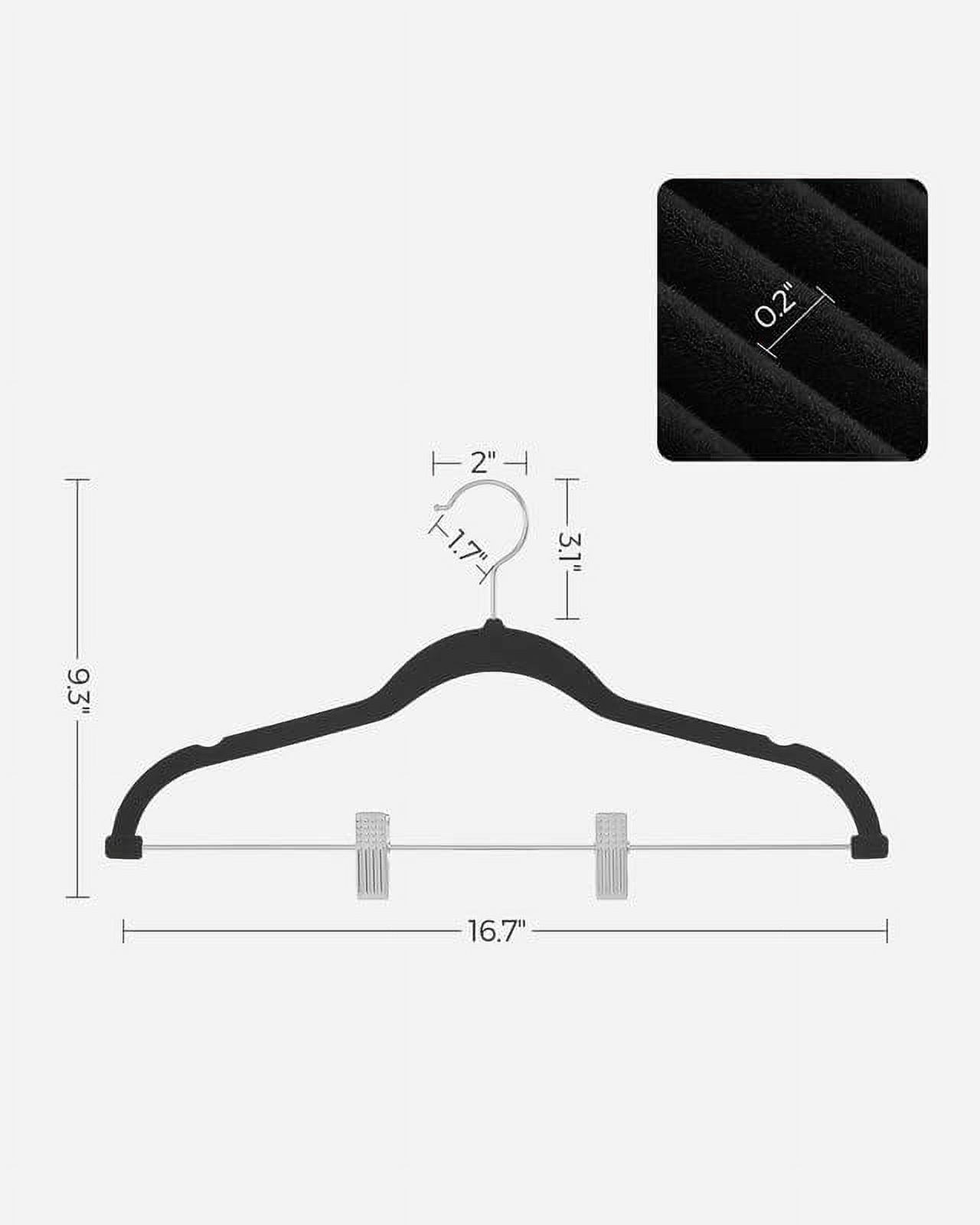 SONGMICS 30-Pack Velvet Skirt Pants Hangers, Black photo 5