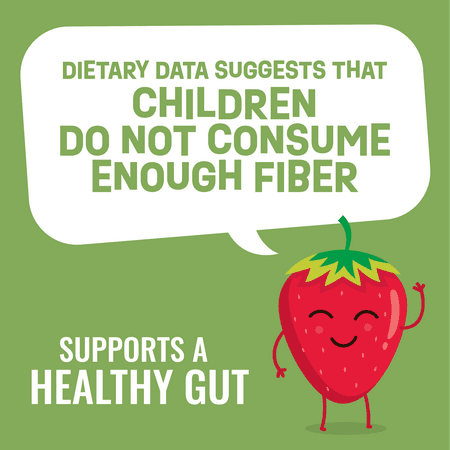 Fiber Advance Kids Digestive Health Fiber Supplement Gummies, Natural Fruit, 60 Count