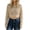 Khaki, variant on Women's Hollow Out Diamond Cable Knit Cropped Sweater, Crew Neck Long Sleeve Pullover with Ribbed Cuffs and Cozy Loose Fit