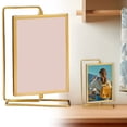 thumbnail image 2 of 6.1 x 9.06 Clear Acrylic Sign Holder with Gold Borders and Vertical Stand, Double Sided Table Menu Holders Picture Frames for Wedding Table Numbers, Restaurant Signs, Photos and Art Display, 2 of 5
