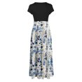thumbnail image 5 of SMihono Robe Maxi Bohème d'Été pour Femmes Grande Taille Robe d'Été Unie Colorée Manches Courtes Robes de Plage Décontractées Maxi Robe de Plage, 5 of 5