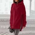 thumbnail image 1 of Sudadera con capucha suelta, sudadera con capucha, sudadera con capucha de gran tamaño con dobladillo dividido, sudadera con capucha con dobladillo dividido, confiable y duradera, 1 of 6