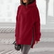 thumbnail image 2 of Sudadera con capucha y bolsillo, jersey con capucha y dobladillo dividido, sudaderas con capucha informales para mujer, sudadera con capucha de gran tamaño, valor excepcional, 2 of 6