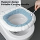 thumbnail image 5 of Funda de asiento de inodoro suave, gruesa y cálida, almohadillas de fibra lavables, reutilizables, de fácil instalación, lavables, para baño y uso doméstico, compresa higiénica, suave y cómoda., 5 of 9