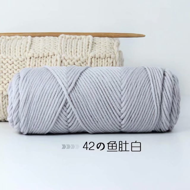 Xiao Hua Hilo de lana para proyectos de tejido y crochet: hilo premium teñido a mano, 200 g, suave y duradero, gris B