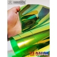 thumbnail image 3 of 12 Gauge Metallic Transparent Hologram Green Plastic Vinyl Fabric 38" Wide Sold By The Yard, 3 of 6