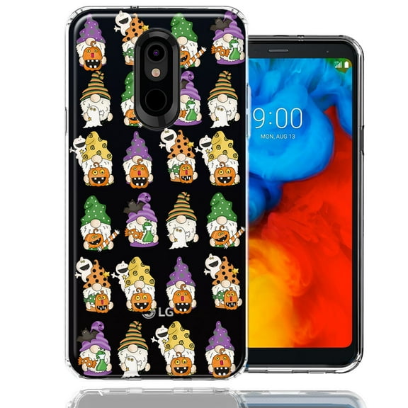 MUNDAZE LG K40 Spooky Halloween Gnomes Cute Characters Holiday Seasonal Pumpkins Candy Ghosts Double Layer Phone Case Cover