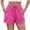 Hot Pink, variant on cocolona Womens Spring Summer Elastic waist Drawstring Shorts Casual Solid Loose Beach Shorts Lounge Shorts with Pockets