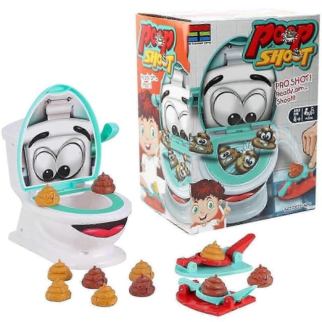 Poop Shoot Game Toy - Funny Toilet Games - Family Party Poop Shoot Game Toy