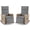 Gray 2pcs, variant on DELMANGO Outdoor Recliner Chair with Rocking/Flat Footrest, 90°–135° Reclining Backrest, Rattan Wicker & Removable Cushion for Patio, Garden, Balcony, Porch Gray