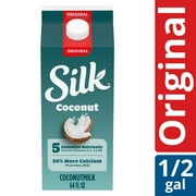 Silk Dairy Free, Gluten Free, Original Coconut Milk, 64 fl oz Half Gallon