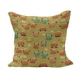 thumbnail image 1 of Crabs Fluffy Throw Pillow Cushion Cover, Sea Themed Cartoon Style Illustration of Crabs Stars and Shells Pattern Art, Rectangle Accent Pillow Case, 26" x 16", Pale Coffee, by Ambesonne, 1 of 5