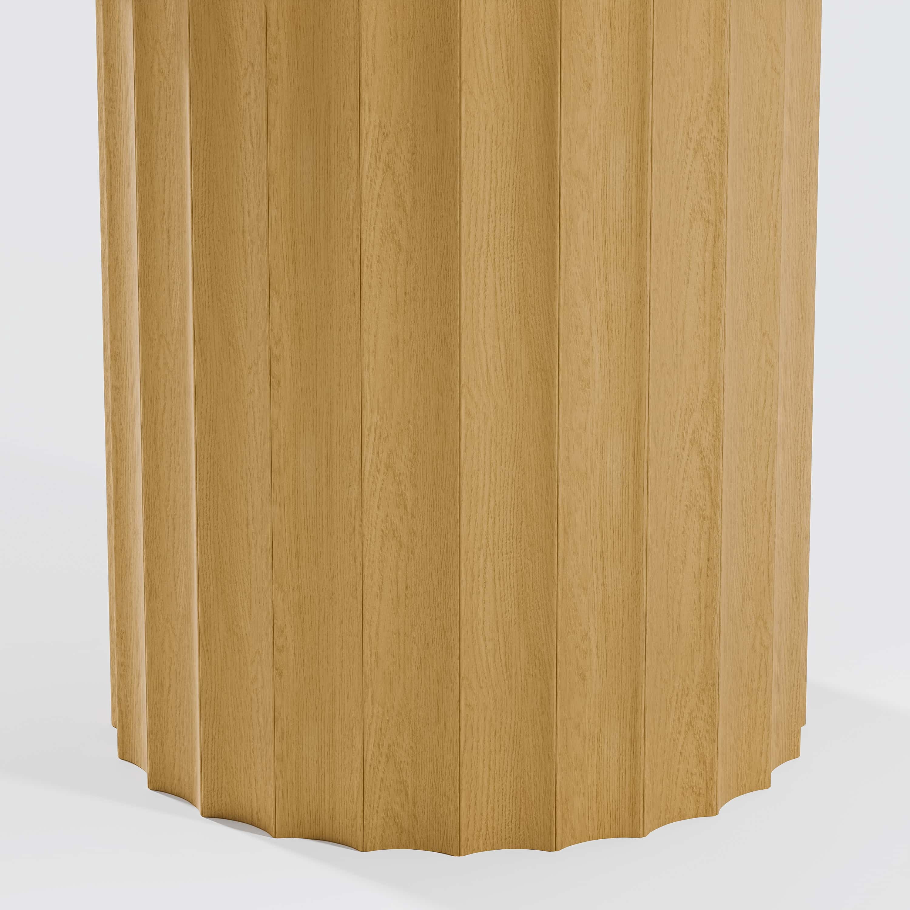 60 in. Soild Wood Natural Oak Dining Table Round Kitchen Table