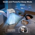 thumbnail image 3 of KISSAIR 10,000 BTU Portable Air Conditioner - Ultra Quiet 4-in-1 AC Unit with Dehumidifier & Fan, Cools Rooms Up to 450 Sq.Ft Fast, Includes Remote Control & 24H Timer, Easy Install(White ), 3 of 11