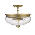 thumbnail image 2 of Z-Lite Amon 3 Light Semi Flush Mount in Satin Gold, 2 of 5