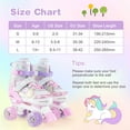 thumbnail image 3 of Costway 4 Sizes Adjustable Quad Skates with Light-up Wheels Safety Protection for Ages 8-13 Pink, 3 of 10