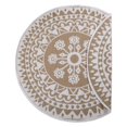 thumbnail image 1 of Midwest Design Imports Taupe Floral Outdoor Round Rug, 5 ft., Reversible, Versatile Use, 1 Count, 1 of 1
