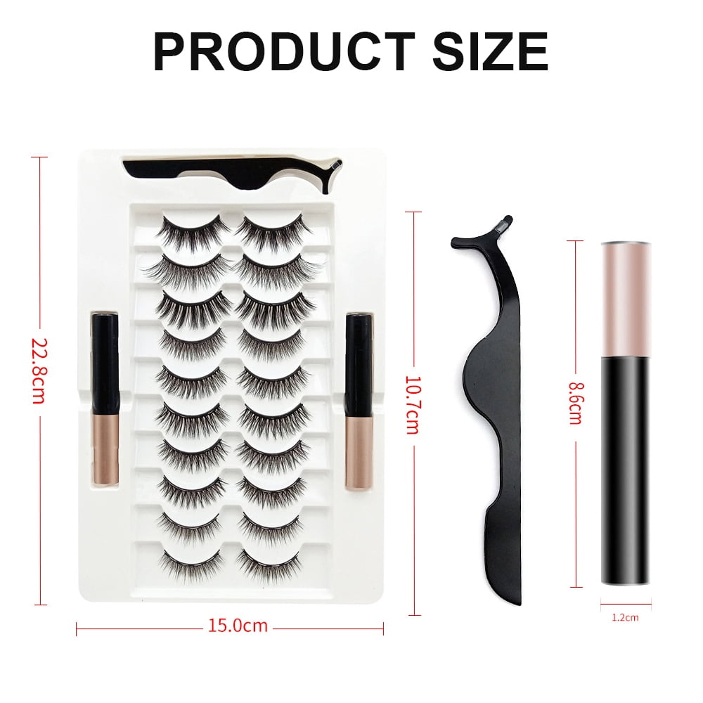 Sarapandan Magnetic eyeliner and eyelash kit, reusable false eyelashes