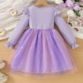 thumbnail image 6 of JCCXIN Girl Dress Girls Long Sleeve Star Printed Dress With Bow Detail Elegant Party Gown For And Autumn Toddler Girl Clothes 7-8 Years, 6 of 9