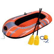 Bestway 61062E H2OGO! Kondor 2000 77 x 45 Inch Inflatable Water Raft Boat with 2 Oars, Orange