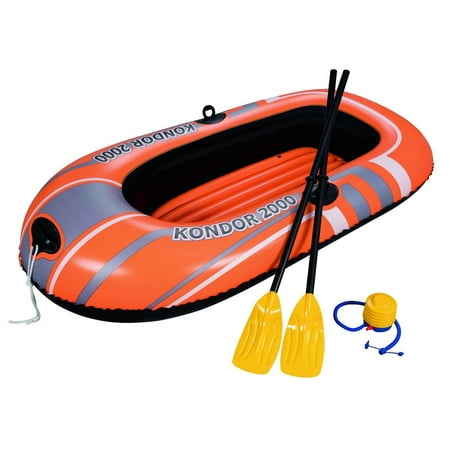 Bestway 61062E 77x45 Inches Kondor 2000 Inflatable Raft Set with Oars and (Best Way To Cook Red Lentils)