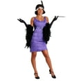 thumbnail image 4 of Women's Fringe Purple Flapper Costume, 4 of 4
