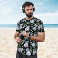 thumbnail image 4 of Wukai Cartoon Koala Bear Print Men's Short-Sleeved Mesh T-Shirt,Quick-Dry Short Sleeve Workout T-Shirt-5X-Large, 4 of 8