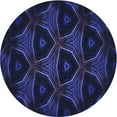 thumbnail image 1 of Ahgly Company Indoor Round Patterned Night Blue Area Rugs, 3' Round, 1 of 6