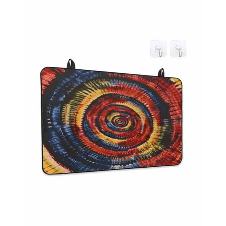 Stove Top Covers for Electric Stove 36x21 Inches Red Yellow Blue Heat Insulation Fireproof Glass Cooktop Protector Ethnic Geometric Art Modern Abstract Countertop Stovetop Cover for Kitchen