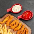 thumbnail image 6 of Ceramic Dipping Bowls, Small Bowls for Dipping with Handle, Condiment Cups Soy Sauce Dish, Porcelain Ramekins, Sauce Holders, Containers for Small Side Dishes Dips - 3 oz, Set of 6, Red, 6 of 8