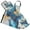 Azure Blue Gold Marble, variant on Cartoon Cat Moon Heart 5 Pcs Kitchen Set Heat Resistant Oven Mitts and Non-Slip Pot Holders with Adjustable Cooking Apron