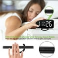 thumbnail image 6 of AWLYLNLL Digital Clock Large Display, LED Electric Alarm Clocks Mirror Surface for Makeup with Diming Mode, 3 Levels Brightness, Dual USB Ports Modern Decoration for Home Bedroom Decor-Black, 6 of 7