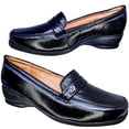 thumbnail image 2 of Mocasín Piel Borrego Cómodo Tacón Herraje Pie Delicado N3 Negro, 2 of 5