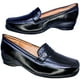 thumbnail image 2 of Mocasín Piel Borrego Cómodo Tacón Herraje Pie Delicado N3 Negro, 2 of 5
