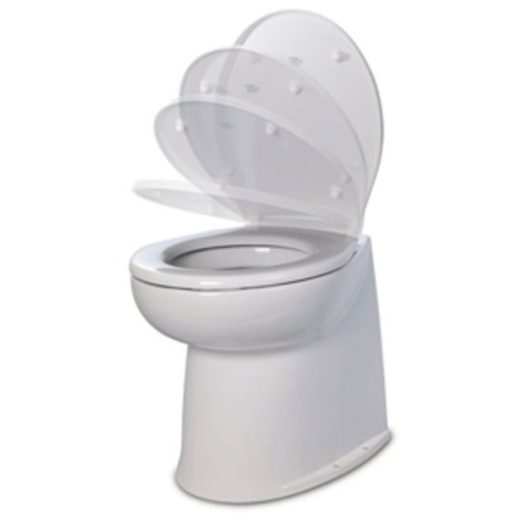 Jabsco 17" Deluxe Flush Fresh Water Electric Toilet w/Soft Close... [58040-3012]