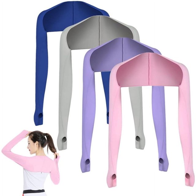 HUGFEGWE 4 Pcs Châle Rafraîchissant pour Femmes Manches de Bras Protection Solaire Châle pour Couvrir les Bras pour Femmes CJB91-79257