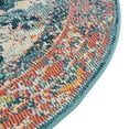 thumbnail image 4 of Unique Loom Charm Collection Area Rug - Clover (5' 3" Round Turquoise/Blue), 4 of 7
