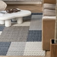 thumbnail image 2 of Rug Branch Hogar Geometric Abstract Indoor Jute Area Rug, Grey Blue - 6'x9', 2 of 8