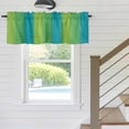 thumbnail image 5 of Sage Green Blue Valances for Windows, Rod Pocket Kitchen Valance Curtains - Soft & Washable Small Window Treatment for Living Room, Bathroom, Gradient Color Stripe 54x18inch, 1 Panel, 5 of 9