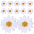 thumbnail image 2 of 12pcs Simulation Daisy Hair Clips Flower Fresh Hair Barrettes Hair for Ladies and Girls (White), 2 of 2