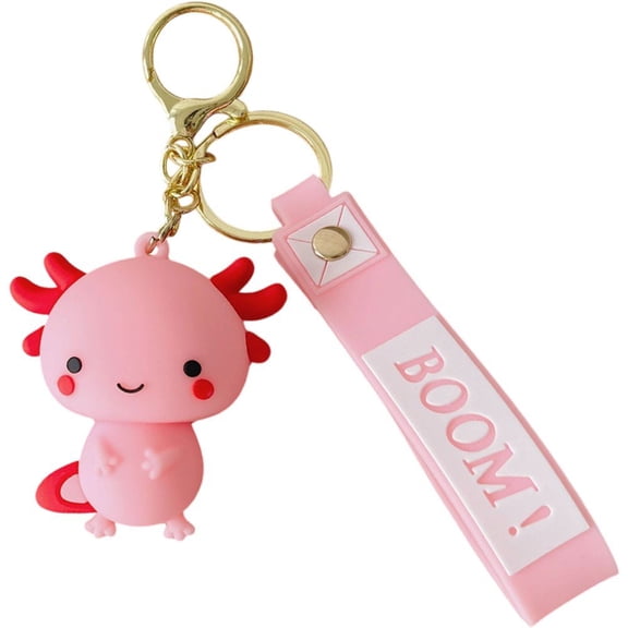 vlrwzc Axolotl Charm Keychains – Cute Animal Bag Clips Wristlet Backpack Accessories for , Teens, Gifts, Party Favors, Keyrings