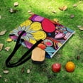 thumbnail image 6 of Cute Colorful Flower Outdoor Picnic Blanket, Foldable Waterproof Beach Mat, Portable Beach Blanket for Beach Camping, Hiking, Family Concerts, 6 of 8