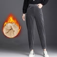 thumbnail image 2 of WZHKSN Womens Corduroy Pants Relaxed Casual Grey Long Taper Pant, 2 of 5