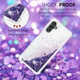thumbnail image 3 of Aesthetic Funda para Samsung Galaxy A14 5G Case Clear Silicone for Women Girls, Cute Phone Case Samsung A14 5G Case Glitter Pink Shockproof and Bumpers Cover (Purple), 3 of 14