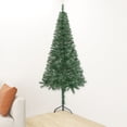 thumbnail image 1 of vidaXL Corner Artificial Christmas Tree Green 150 cm PVC, 1 of 5